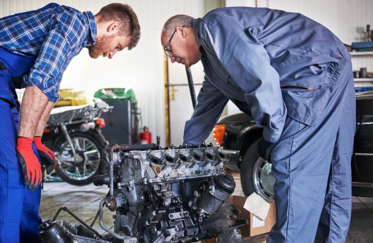 Trying to repair car's engine