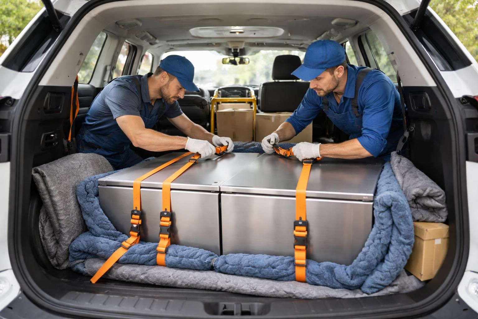 découvrez les astuces des déménageurs pour transporter un frigo couché en toute sécurité dans votre voiture et éviter tout dommage pendant le trajet.