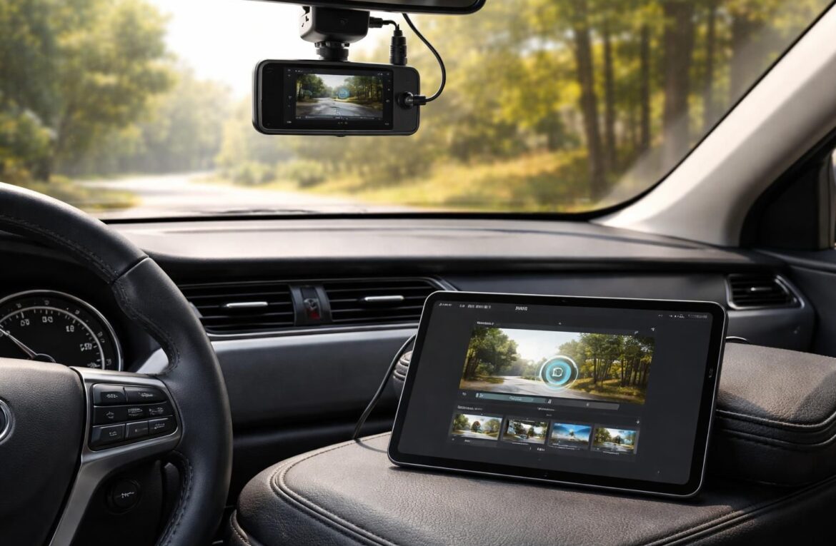 Dashcam : sauvegarder vidéos sur tablette Samsung pendant la pause