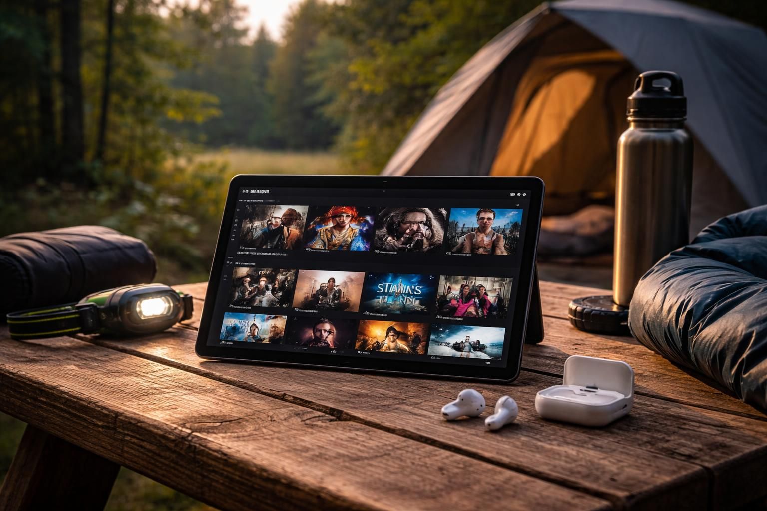 découvrez comment profiter de vos films et séries préférés sur une tablette samsung en camp, avec un setup multimédia optimisé pour une expérience immersive et nomade.