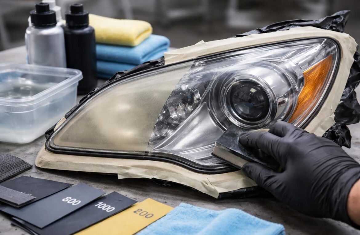 Rénover une optique de phare en polycarbonate : techniques adaptées